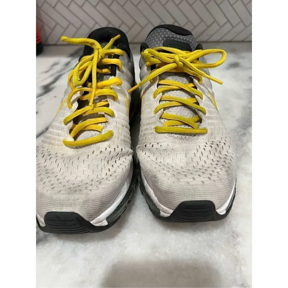 Nike iD Squad Air Max 2017 yellow Swoosh 918091-992 Pink Men’s Sz 10.5 Nikeid